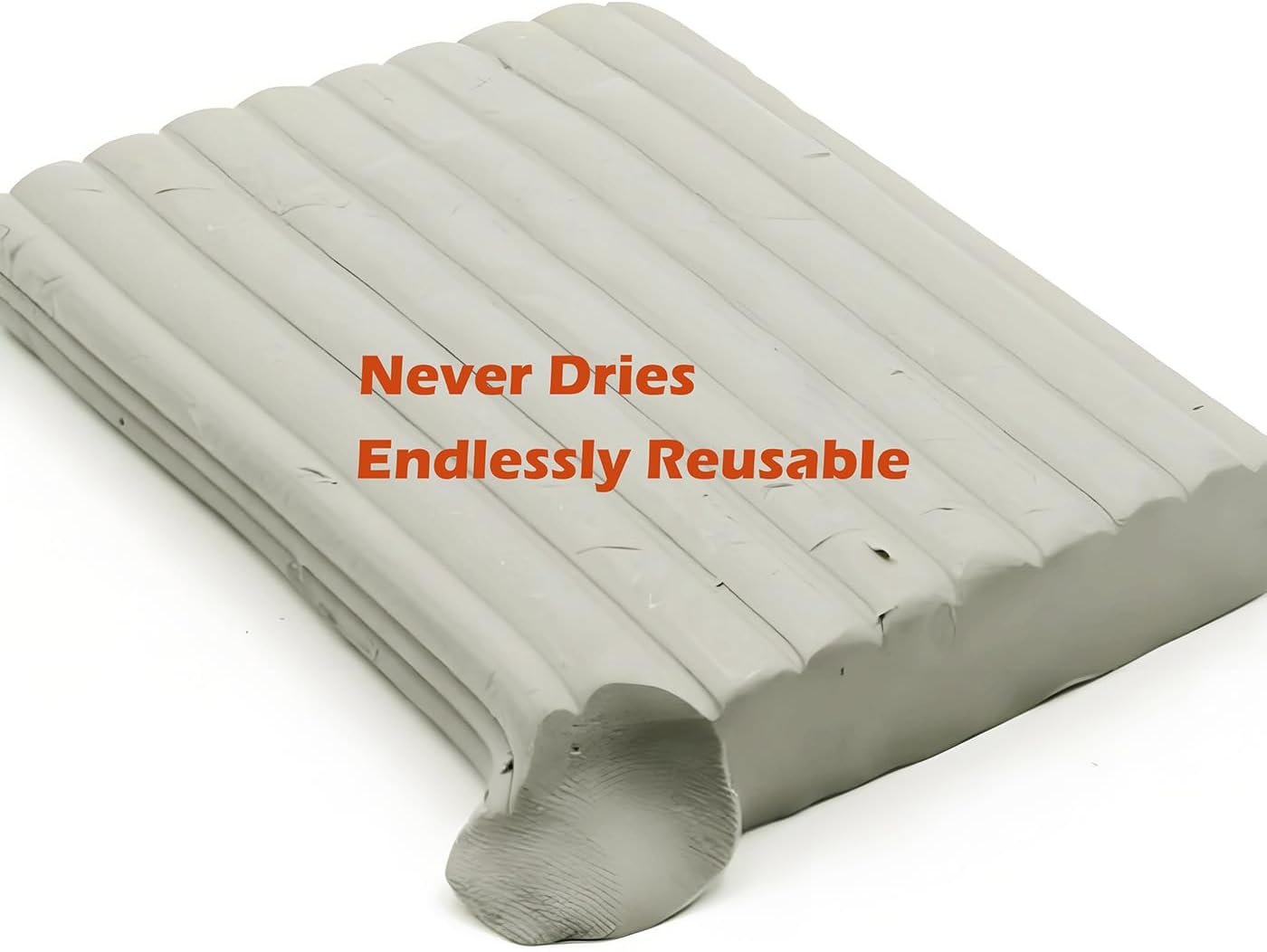 ReArt Non-Drying Oil-Based Plasticine Modeling Clay 2.6 Pounds, Non Hardening Reusable Clay, Non Toxic No Bake Professional Oil Base Sculpting Clay (White)