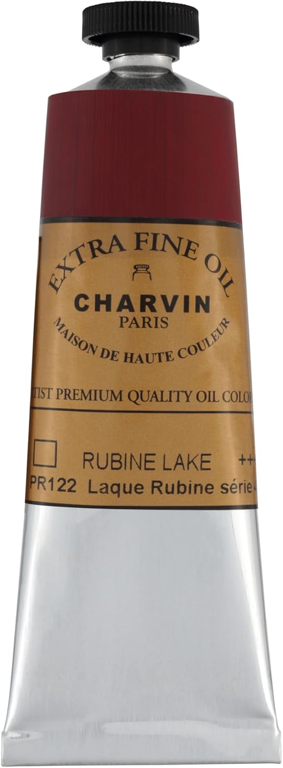 Charvin Extra Fine Oil Paint, Rubine Lake 60 mL - Triple-Milled, Rich Texture, Poppy Oil-Based, Light-Fast, Handmade, Archival Quality