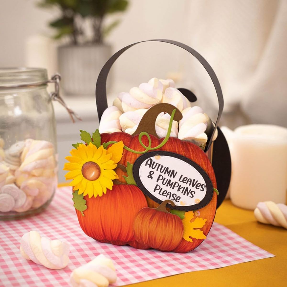 Cutting Dies Metal Stencils Scrapbooking Tools DIY Embossing Template for Paper Card Making Album Arts Crafts Supplies (Halloween Pumpkin Set-10.6x17.6cm)