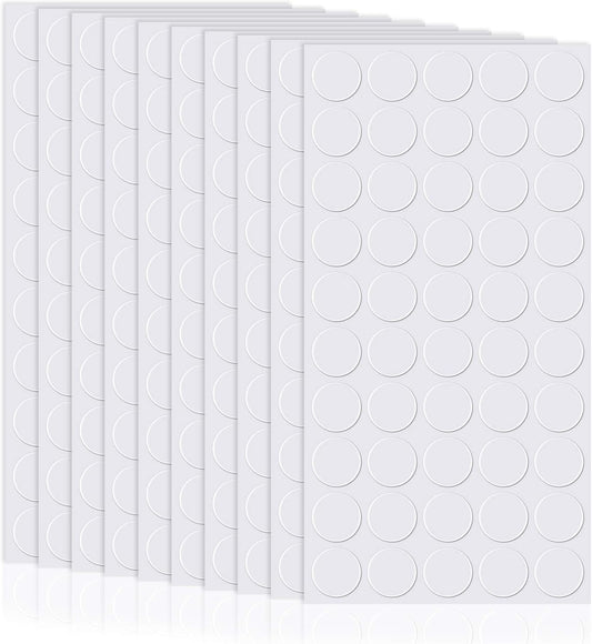 Zonon 500 Pcs Double Sided Adhesive Dots Clear Glue Point Tape Stickers Balloon Glue Round Mini No Traces Adhesive Sticker Dot Sticker for Classroom Decor Craft DIY Office (0.79 Inch/ 20 mm)