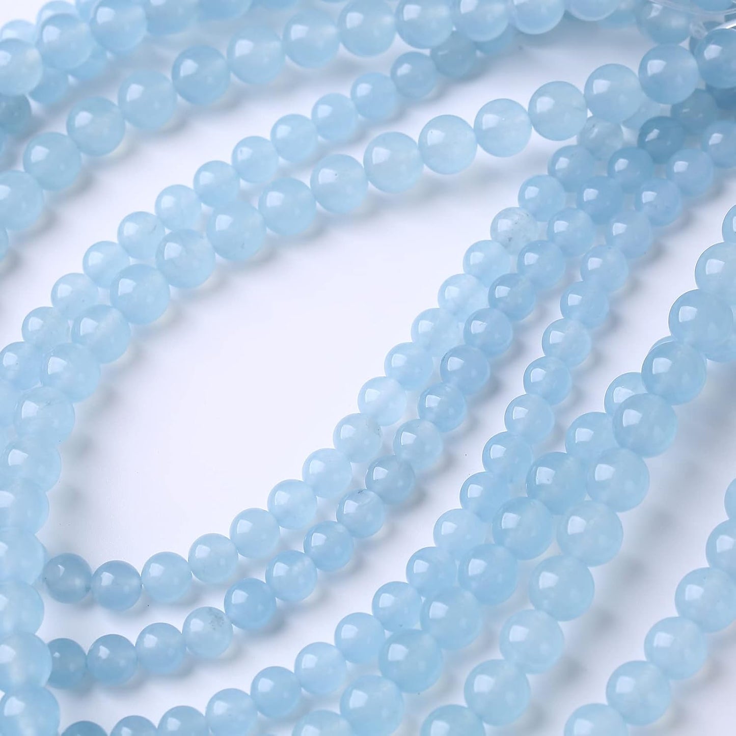 35PCS 10MM Natural Cyanihalite Round Loose Stone Beads for Jewelry Making DIY Energy Stone Healing Power Bracelet 15"