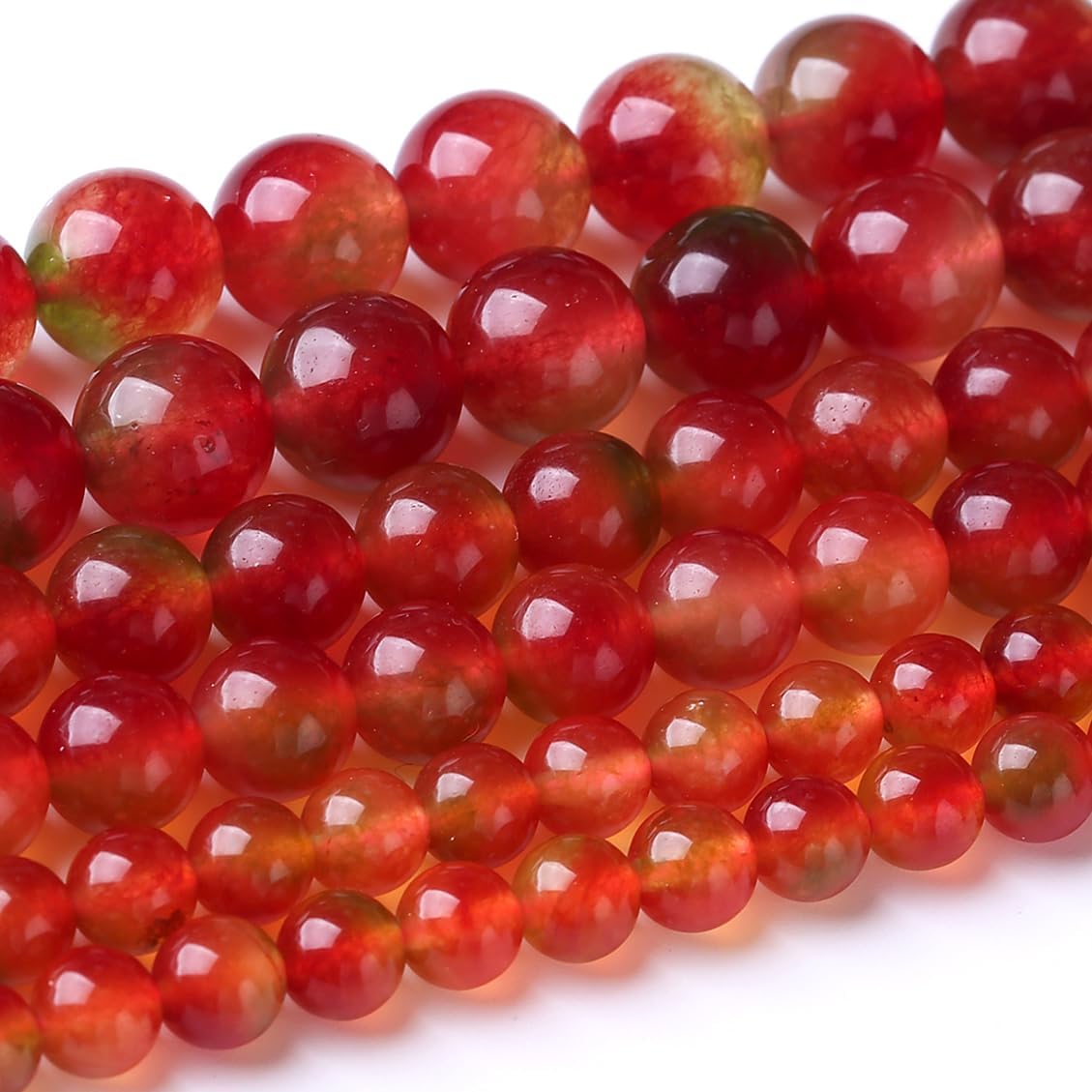 48PCS 8MM Mixed Double Chalcedony Stone Beads Energy Healing Beads for DIY Jewelry Bracelet Necklace Making for Jewelry Making 15Inch