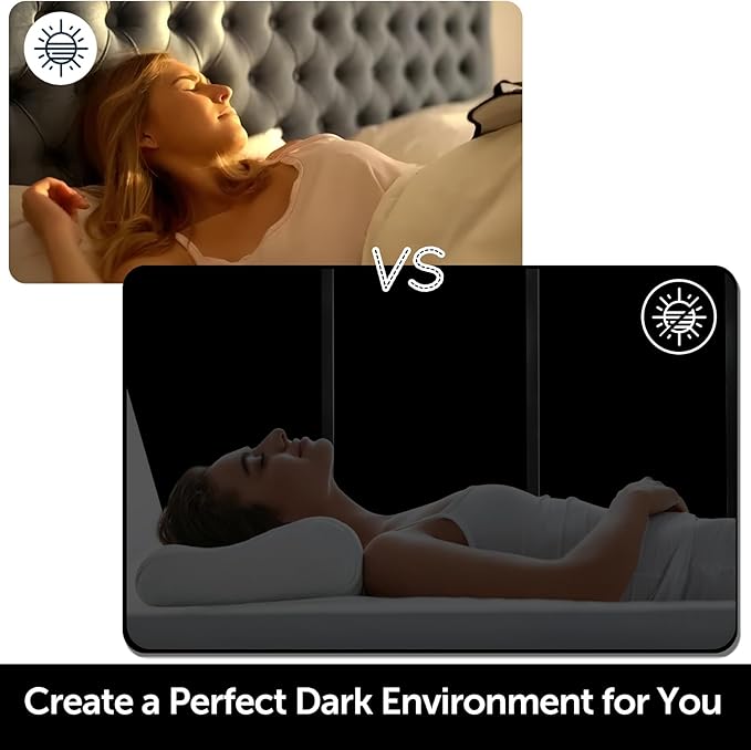 HIDBEA Mirror Blackout Window Film,100% Light Blocking Room Darkening Window Privacy Film,Mirror Glass Window Film Heat Control,Removable Window Cover Tint for Day Sleep(Mirror Black,23.6in x 6.5ft)