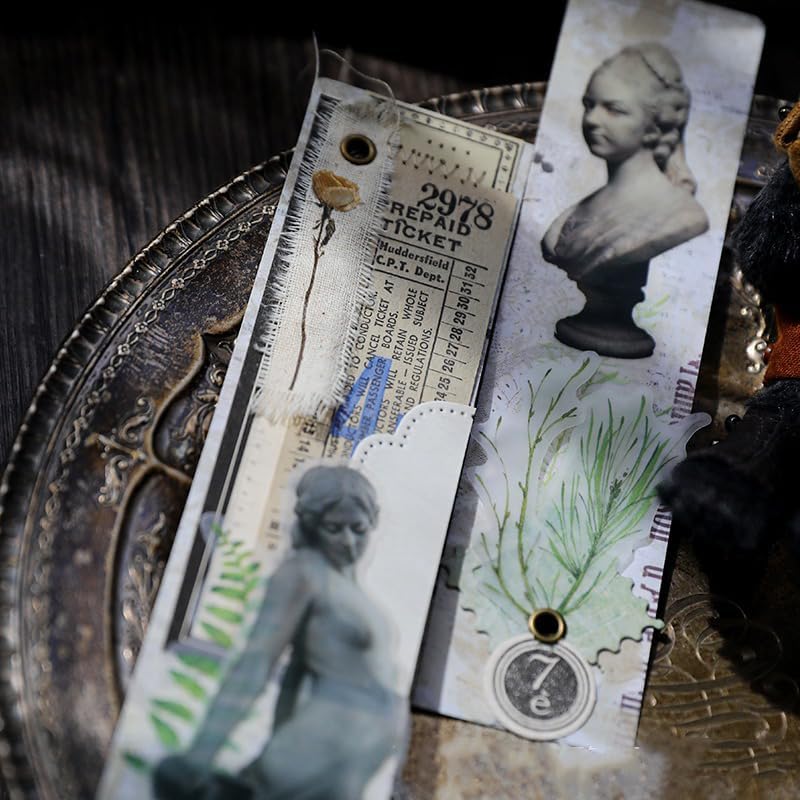 Vintage Vellum Stickers Floral Plants Elements Scrapbooking Supplies Flowers Botanic Natural Translucent Paper Self-Adhesive Junk-Journal Items (Spring Plants)