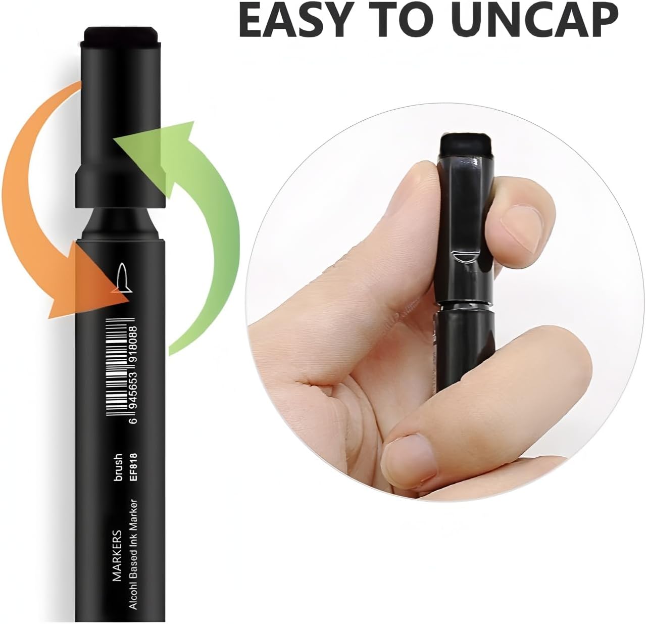 6PCS Skin Tone Markers Set, Double Tipped Soft Fine Tips and Brush Art Marker Set for Artist Adults Coloring Sketching (Deep)