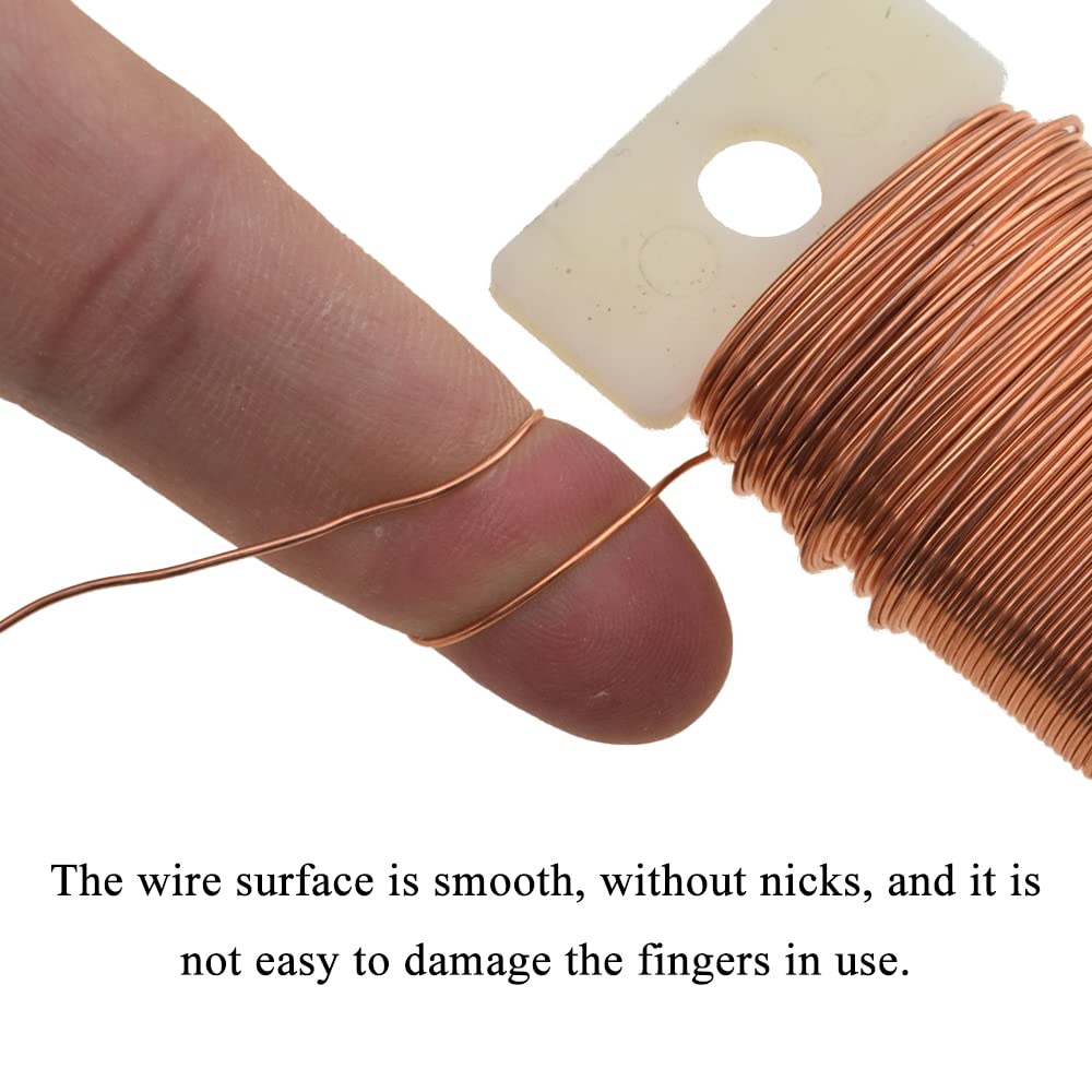 HAHIYO 22Gauge Rose Gold Floral Wire - 38Yards (115Feet) Flexible Paddle Wire for Crafts, Christmas Wreaths, Tree, Flower Arrangement, Bouquet Wrapping, Wedding DIY