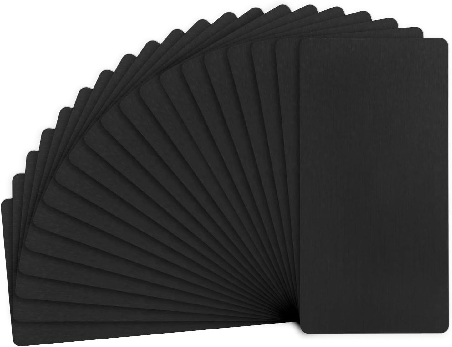 20-Pack Anodized Aluminium Laser Engraved Mount Metal Plate 4x2x0.02 Inch Engraver Blank Anodized Aluminum Sheets for DIY Laser Printing/Home/Office[Black]