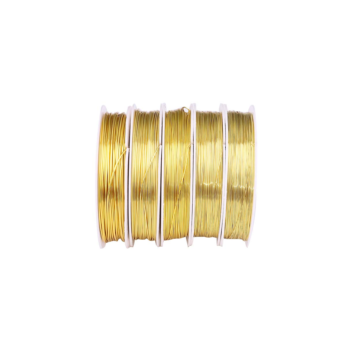 Gold Copper Wire 0.6mm Bead Cord for Bracelet Necklace Charm Beading Jewelry Making 16yard