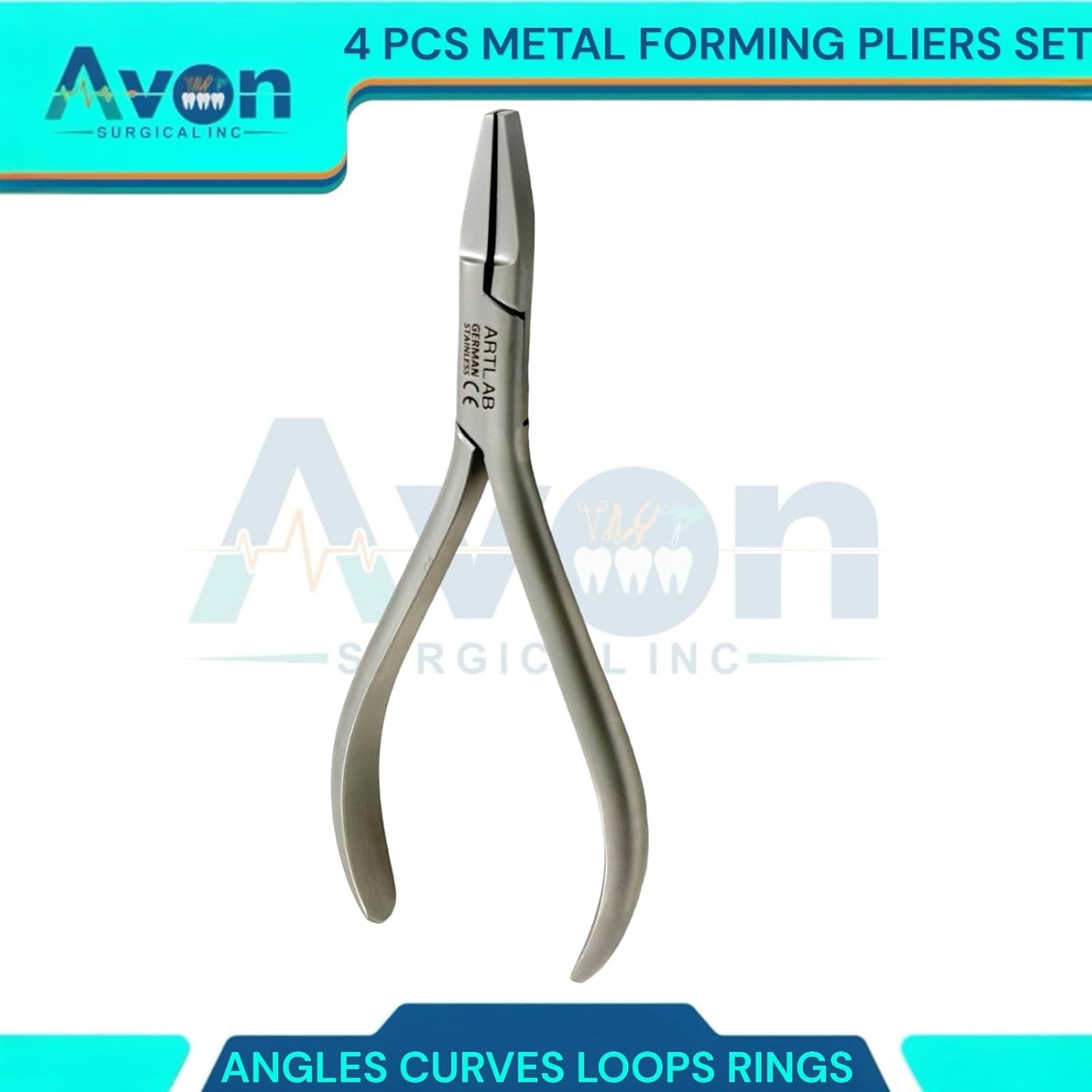 4 Pliers Types for Metal Forming, Wire Bending for Making Loops, Curves, Rings, Angles, Wire Shape Forning Pliers for Crafts, Hobby, and More.