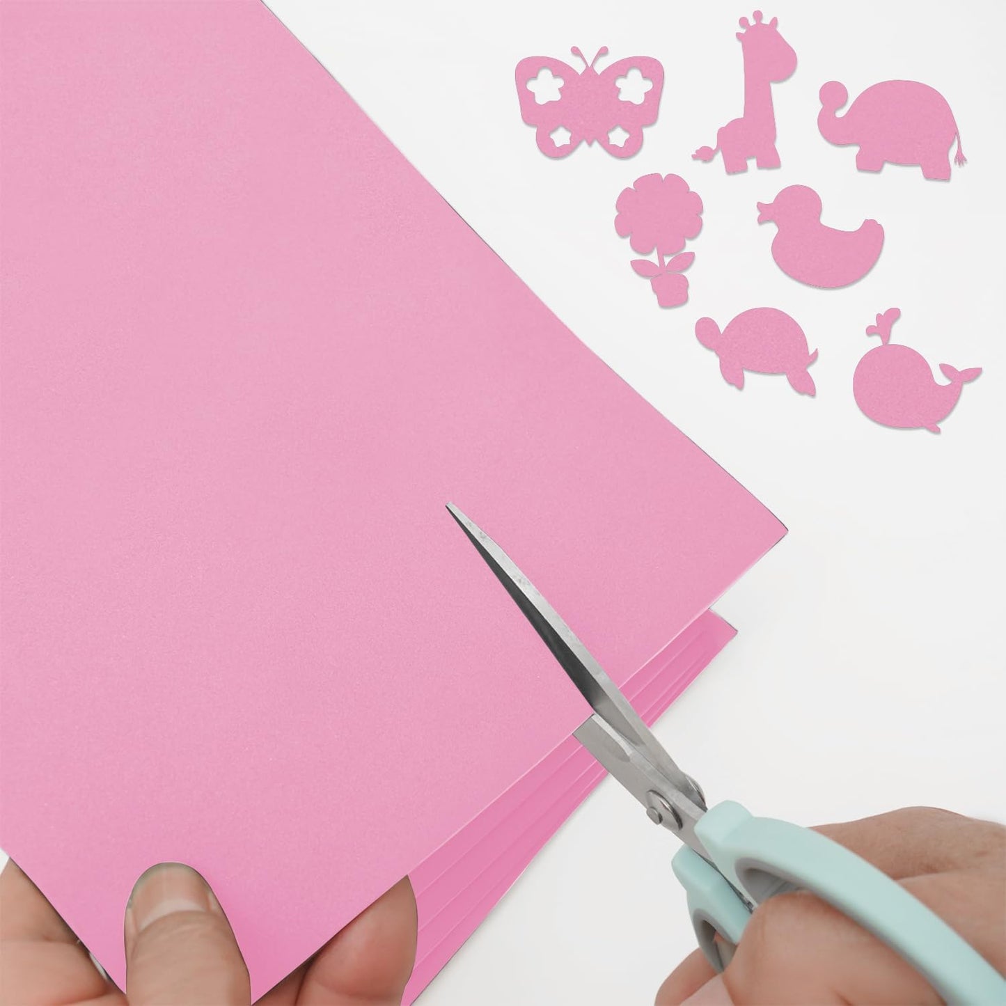 MEARCOOH Self Adhesive Foam Sheets, Pink 9x12 Inch 2mm Sticky Eva Foam Paper for Crafts Cardmaking Photo Frames Classroom Scrapbooking Christmas Crafts (Pink 10 Sheets)