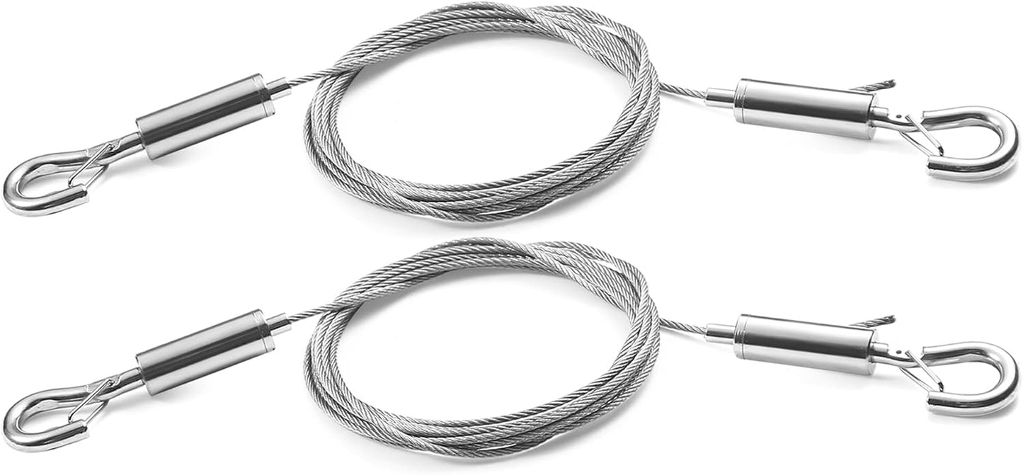 2PCS Adjustable Suspension Cable kit,Picture Hanging Wire Kit Supports 66lbs,2.5m x1.5mm Stainless Steel Wire Rope for Hanging Heavy Frame Picture Photo Mirror Artwork Pendant and exhibits