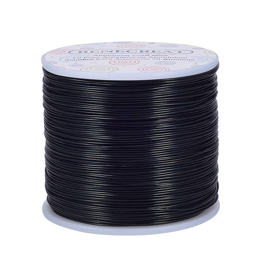 BENECREAT 20 Gauge 770FT Black Anodized Aluminum Jewelry Craft Wire for Model Craft, Gem Wrapping, Jewelry Making