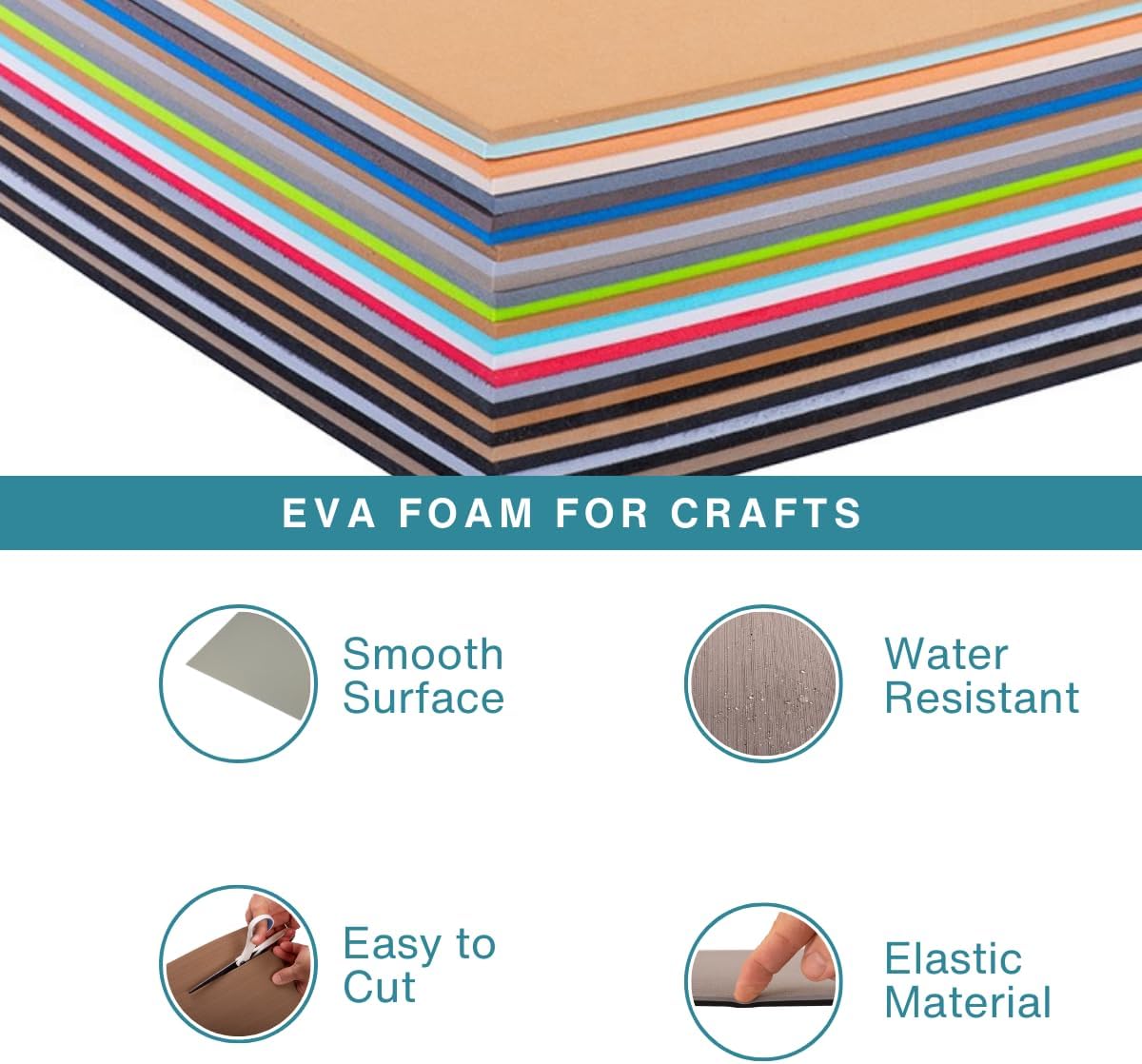 LotusFoam Large 3mm EVA Foam Sheet - 44"x 85" High Density Foam 130 kg/m3 for Cosplay, Costumes, Crafts, Flooring, Outdoor Use - 35 Colors (Driftwood) - Driftwood