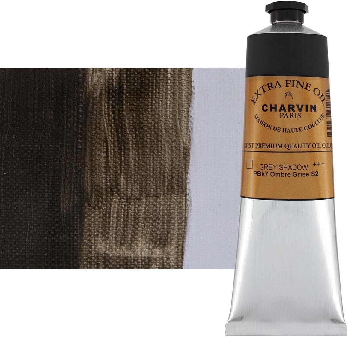 Charvin Extra Fine Oil Paint, Grey Shadow 150 ml - Triple-Milled, Rich Texture, Poppy Oil-Based, Light-Fast, Handmade, Archival Quality