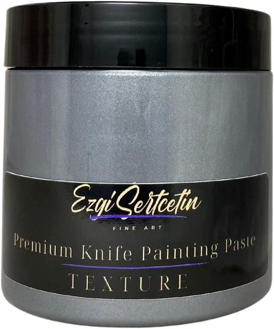 Premium Palette Knife Painting Paste|Texture Paste|Authentic Bright Colors|Ready to Use|Easy to Apply| 6oz (Gray)