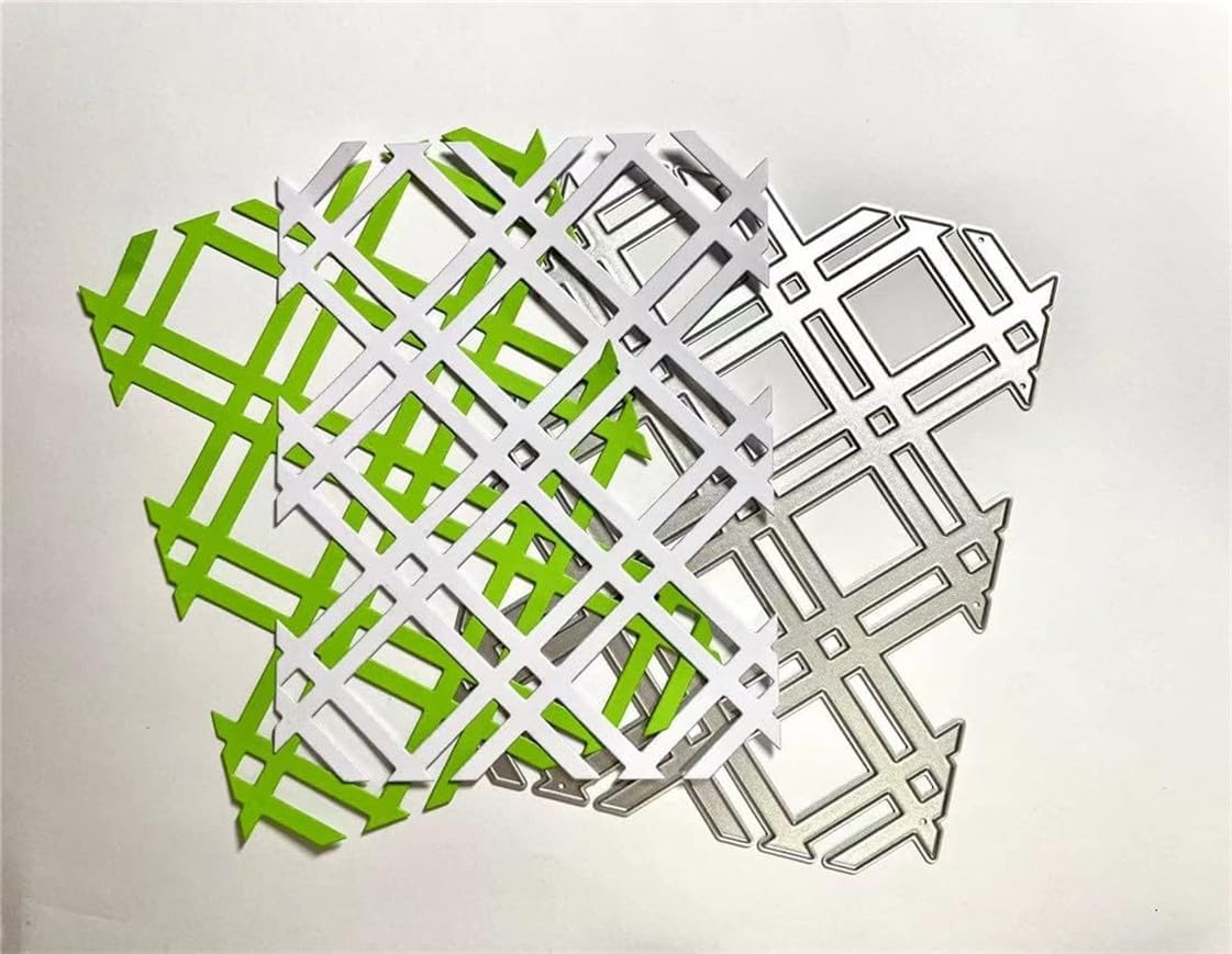 Mvchifay Cutting Dies Metal Stencils Scrapbooking Tool DIY Craft Carbon Steel Embossing Template for Paper Card Making (Rhombus Layer-14.3x11cm)