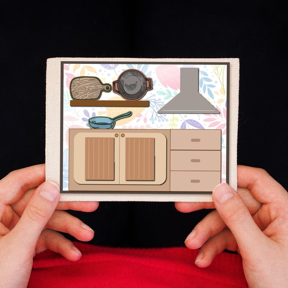 Kitchenware Clear Stamp 6.3x4.3 Cooking Tool Transparent Stamps for DIY Scrapbooking Journal Decor