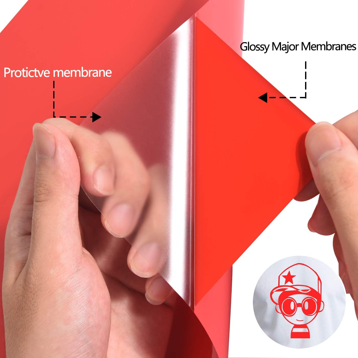 RENLITONG Red HTV Iron on Vinyl 12Inch by 10ft Roll Heat Transfer Vinyl for T-Shirt HTV Rolls for All Cutter Machine - Easy to Cut & Weed for Heat Transfer Design