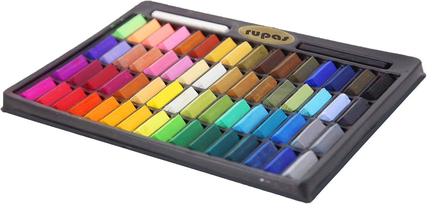 Rupas Soft Dry Pastel 64 Color Set Square Chalk