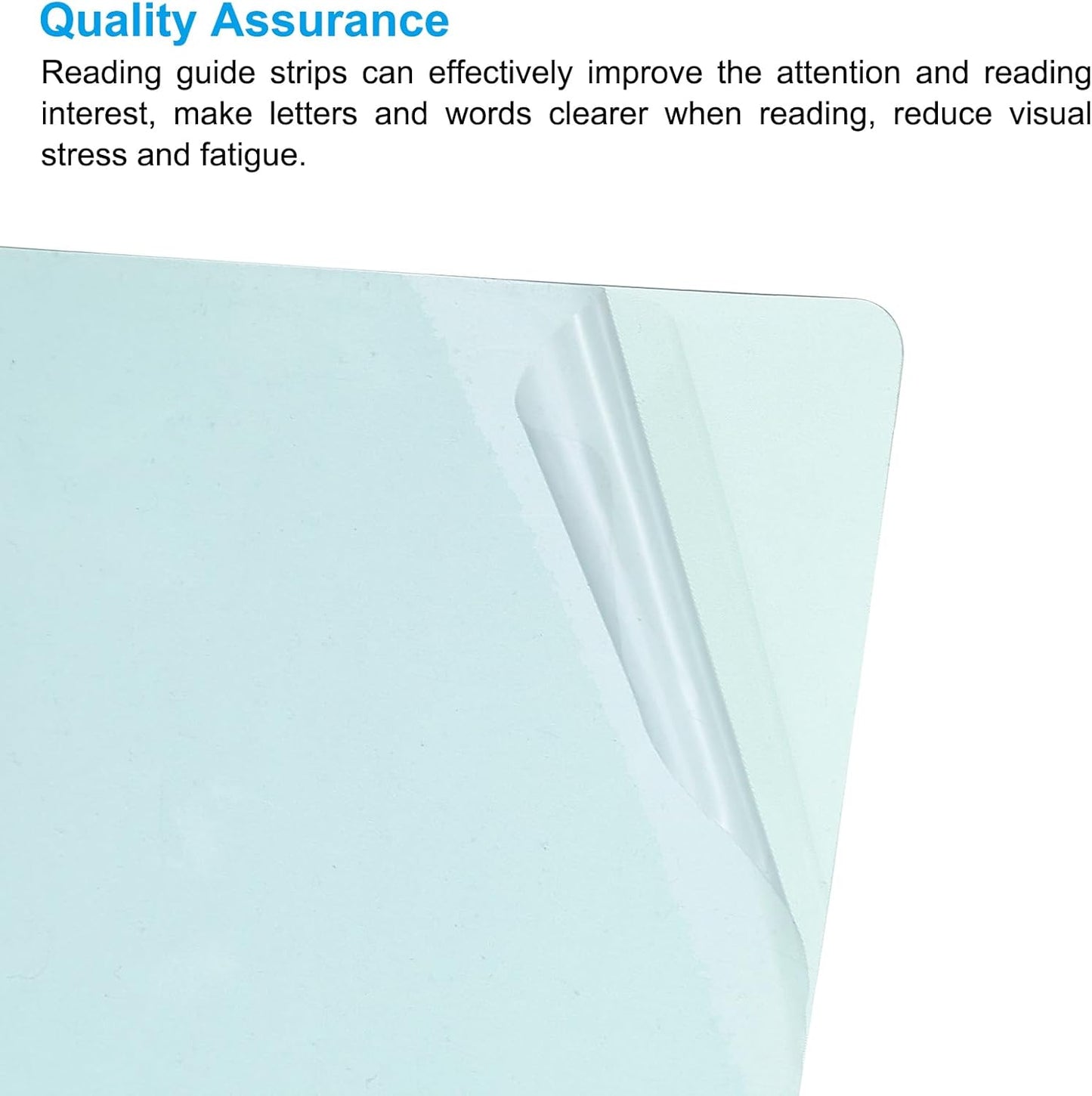 PATIKIL A4 Size Guided Reading Sheet, 5pcs Correction Lighting Gel Filter Colored Overlay Transparent Color Film for Classroom Photo Studio, Light Blue