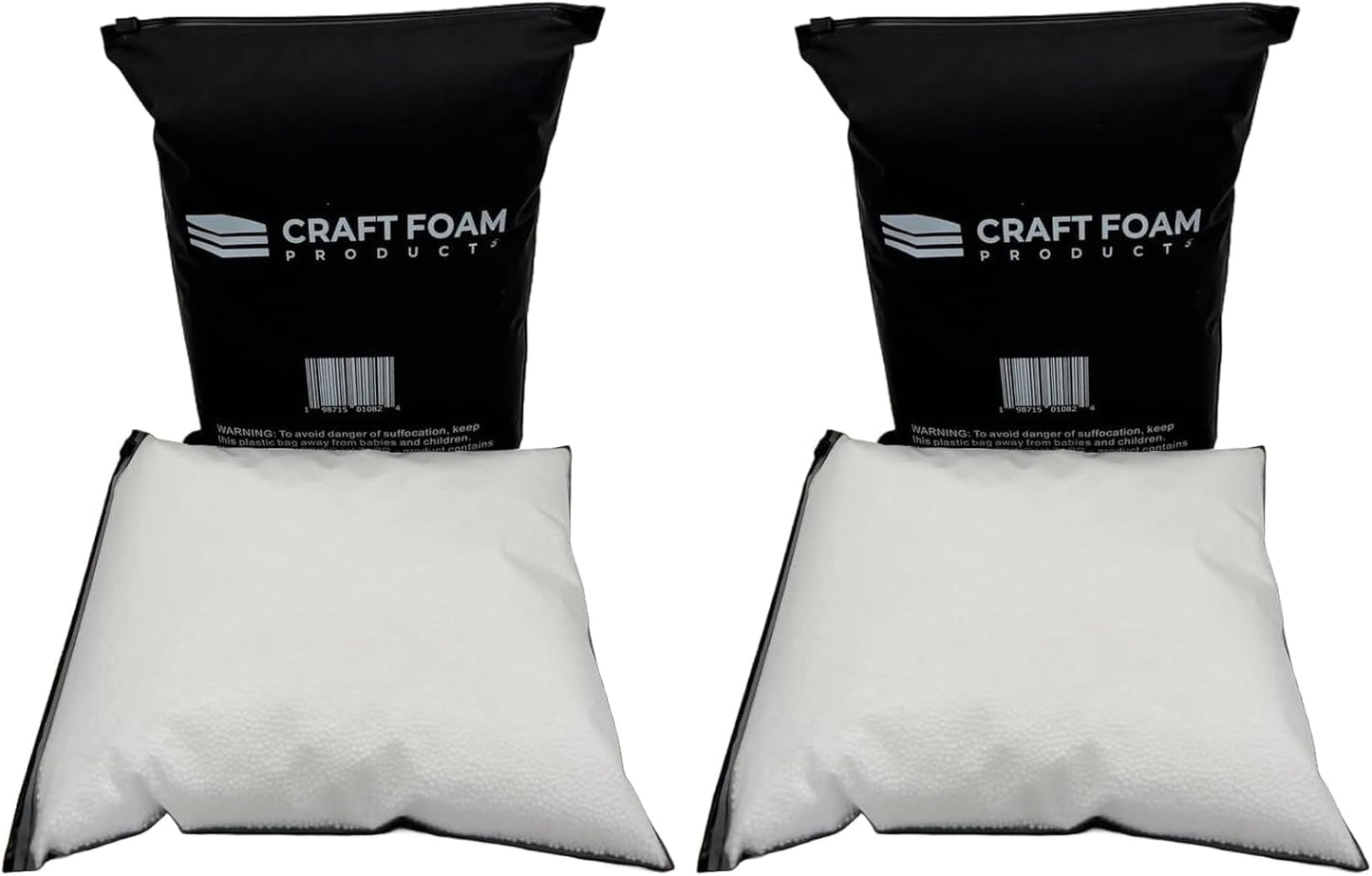 White Polystyrene Foam Beads (2-3mm) – 100,000 Pieces, 5000ML – Mini Foam Balls for Crafts, DIY Slime, Vase Fillers, Party Decorations & Sensory Projects (Pack of 2)