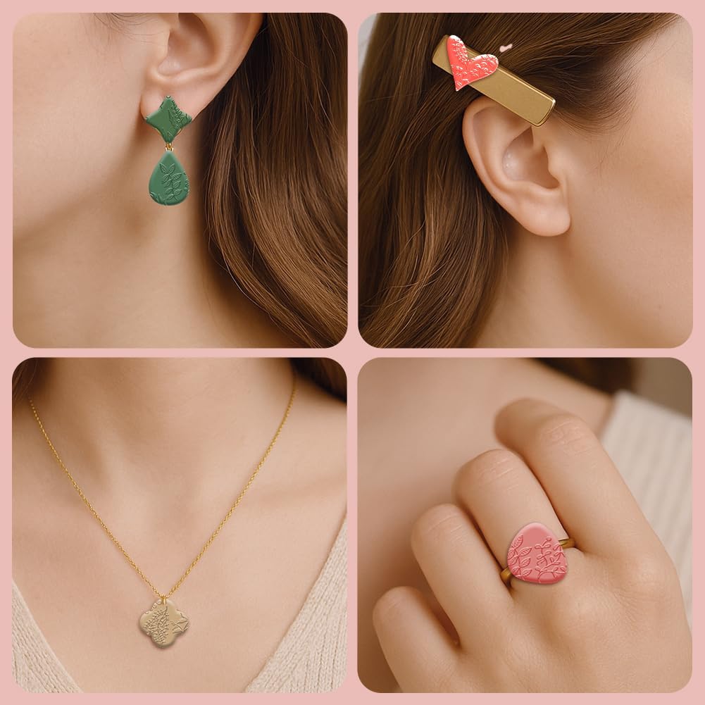 20pcs Basic Shape Geometric Clay Cutters, Polymer Clay Cutting Tools for Earrings Jewelry Making, Clay Jewelry Making Kit