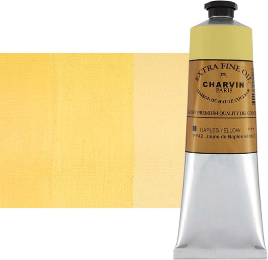 Charvin Extra Fine Oil Paint, Naples Yellow 150 ml - Triple-Milled, Rich Texture, Poppy Oil-Based, Light-Fast, Handmade, Archival Quality