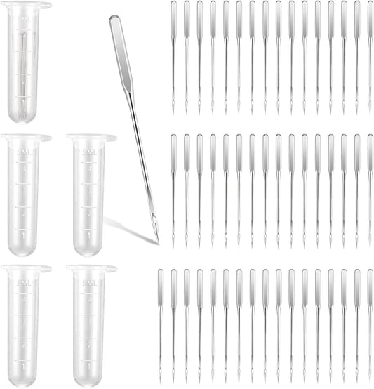 50 PCS Universal Sewing Machine Needles Size 90/14 Heavy Duty Regular Point Machine Needles Quilting Embroidery Machine Needle Compatible with Singer Brother Janome