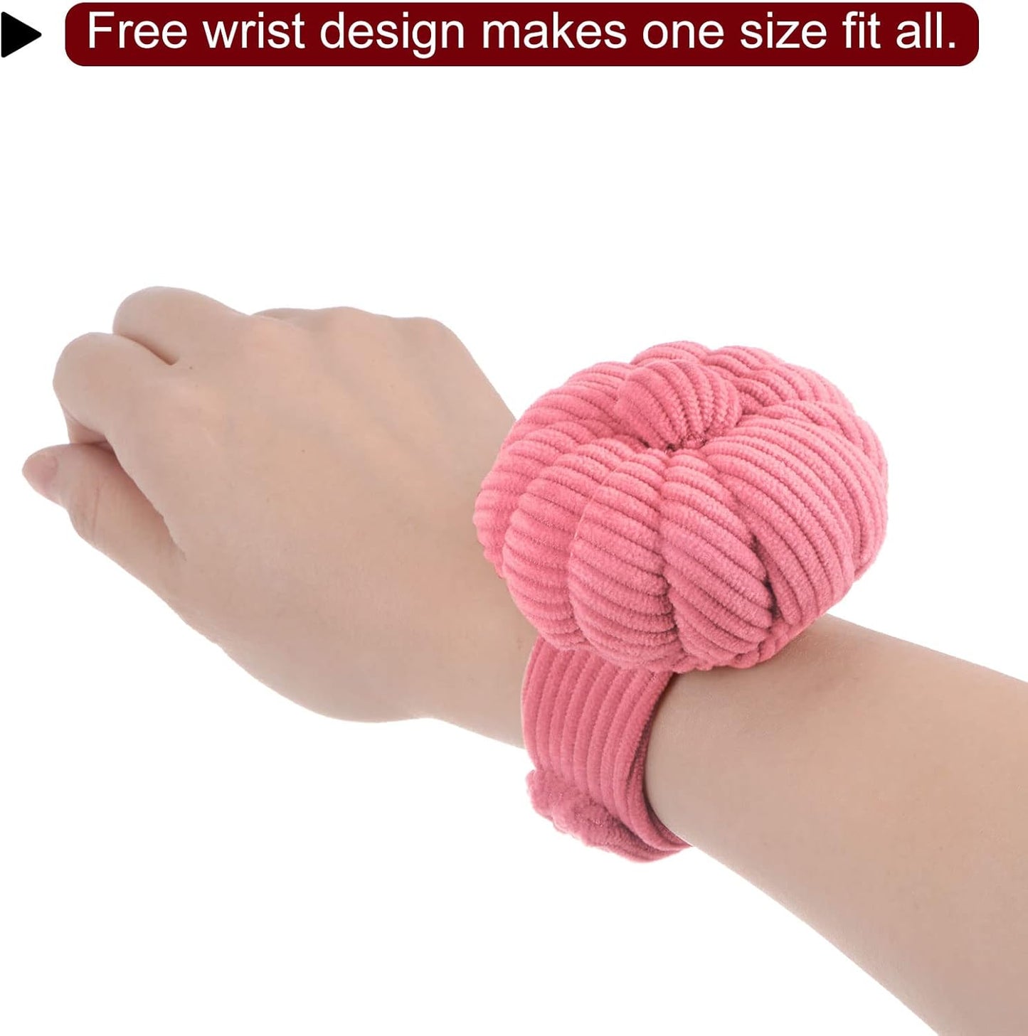 HARFINGTON Wrist Pin Cushions Band Sewing Needle Cushion Needle Holder Pincushions with Adjustable Strap Fit All Wrist Sizes for Sewing Quilting Needlework DIY Crafts, Pink