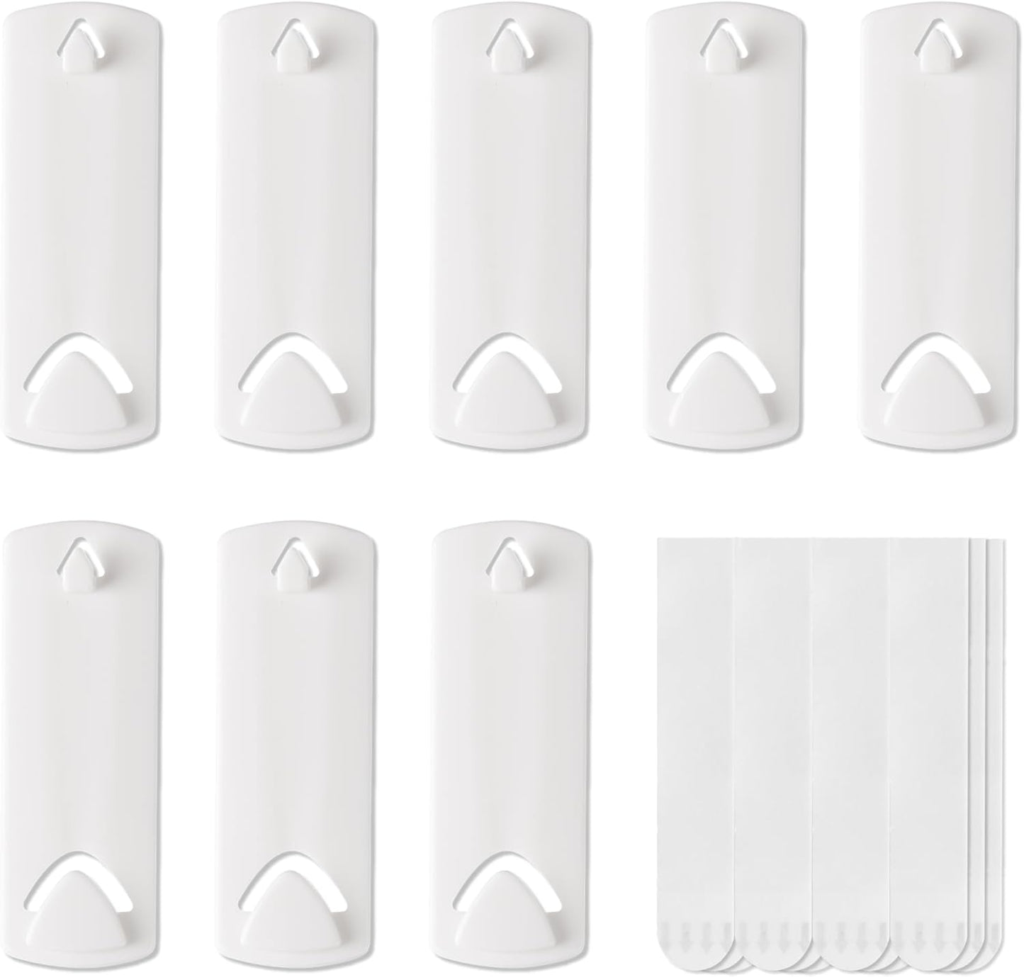 Picture Hangers for Sawtooth/Wire Back Frames, 8 Sawtooth Picture Hangers/Wire Back Hangers, 12 Large Removable Adhesive Strips, Damage Free Picture Hanging Hooks Heavy Duty, No Nails Picture Hooks