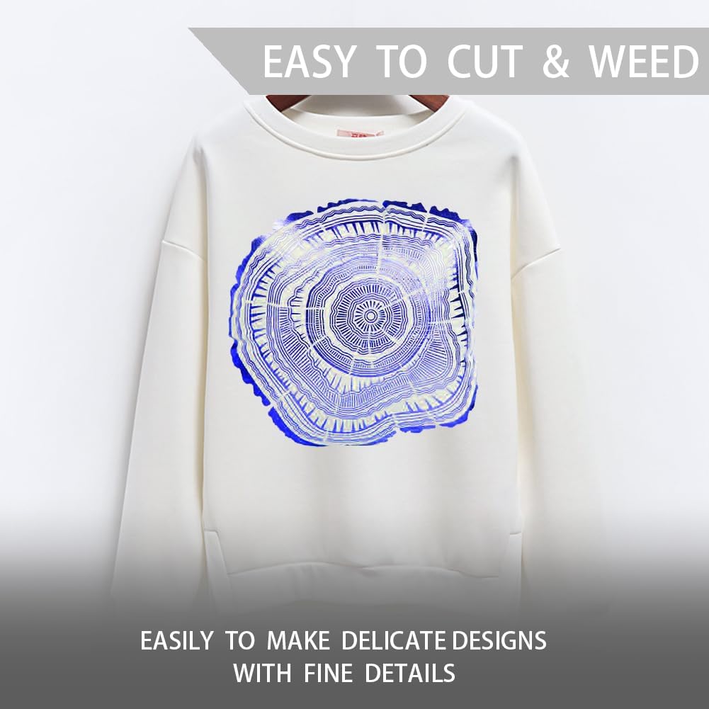 Tvinyl Warehouse Blue Foil HTV Heat Transfer Vinyl Roll 12" x 6FT for All Cutter Machine