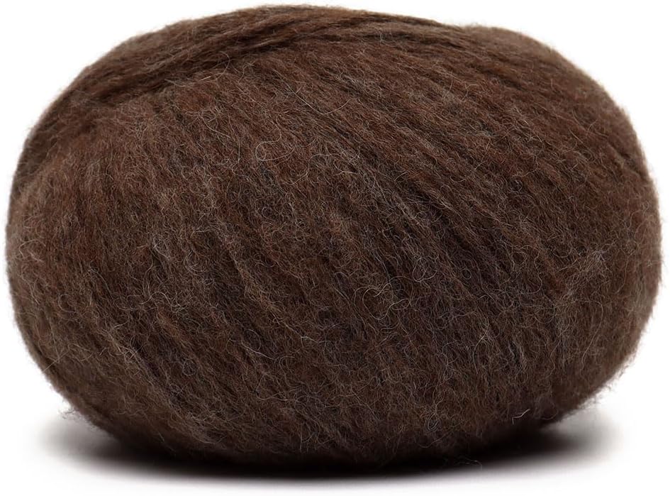 Pullu - Baby Alpaca Merino Wool Yarn Set of 3 Skeins (150 Grams) Worsted Weight - Sourced Directly from Peru - Heavenly Soft and Perfect for Knitting and Crocheting (Mocha)