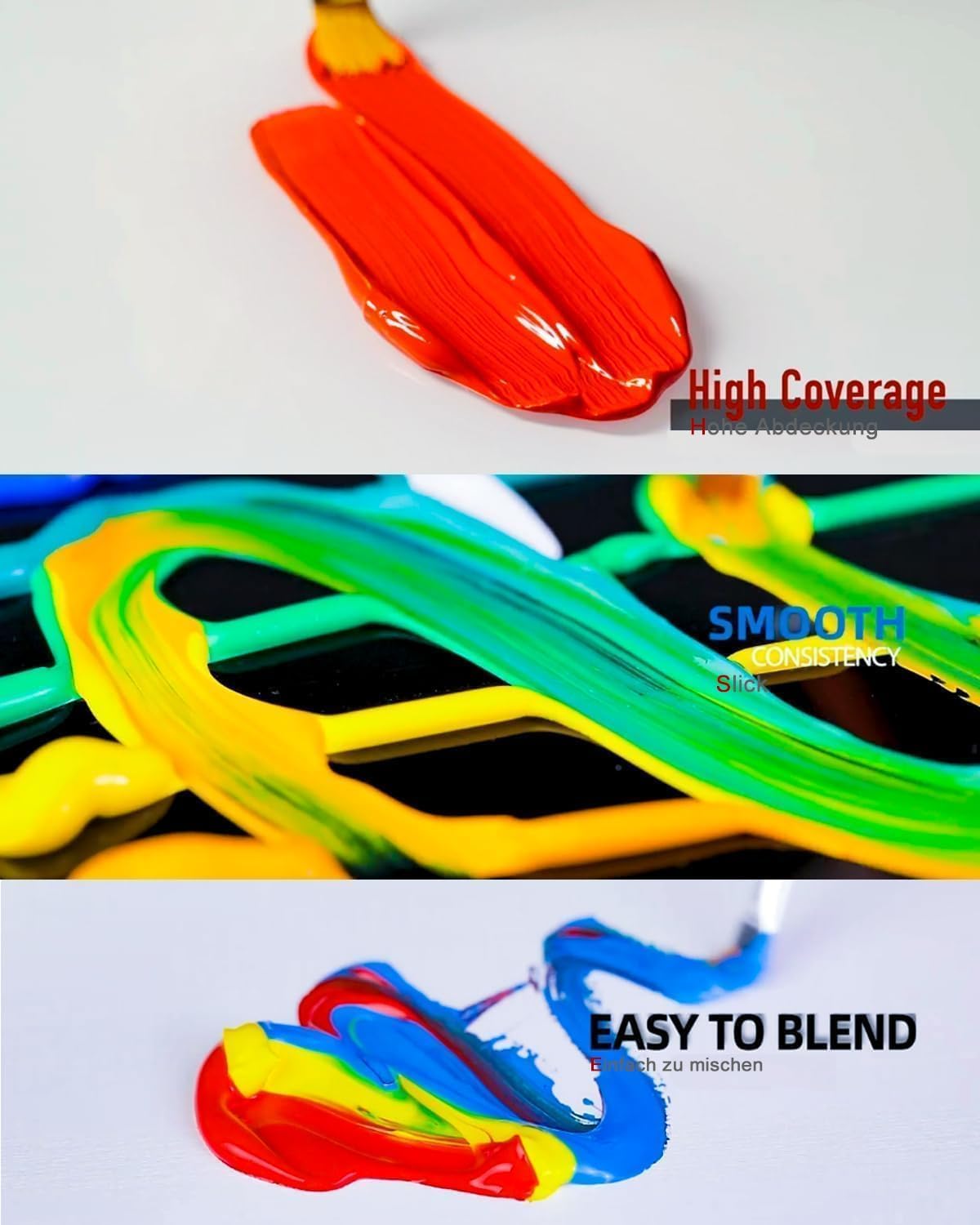 Fantastory Acrylic Paint Set 36 Classic Colors(2oz /60ml) with 12 Brushes, Professional Craft Thick Paints Kits for Adults, Canvas Wood Fabric Ceramic Rock Painting Supplies [Professional Series]