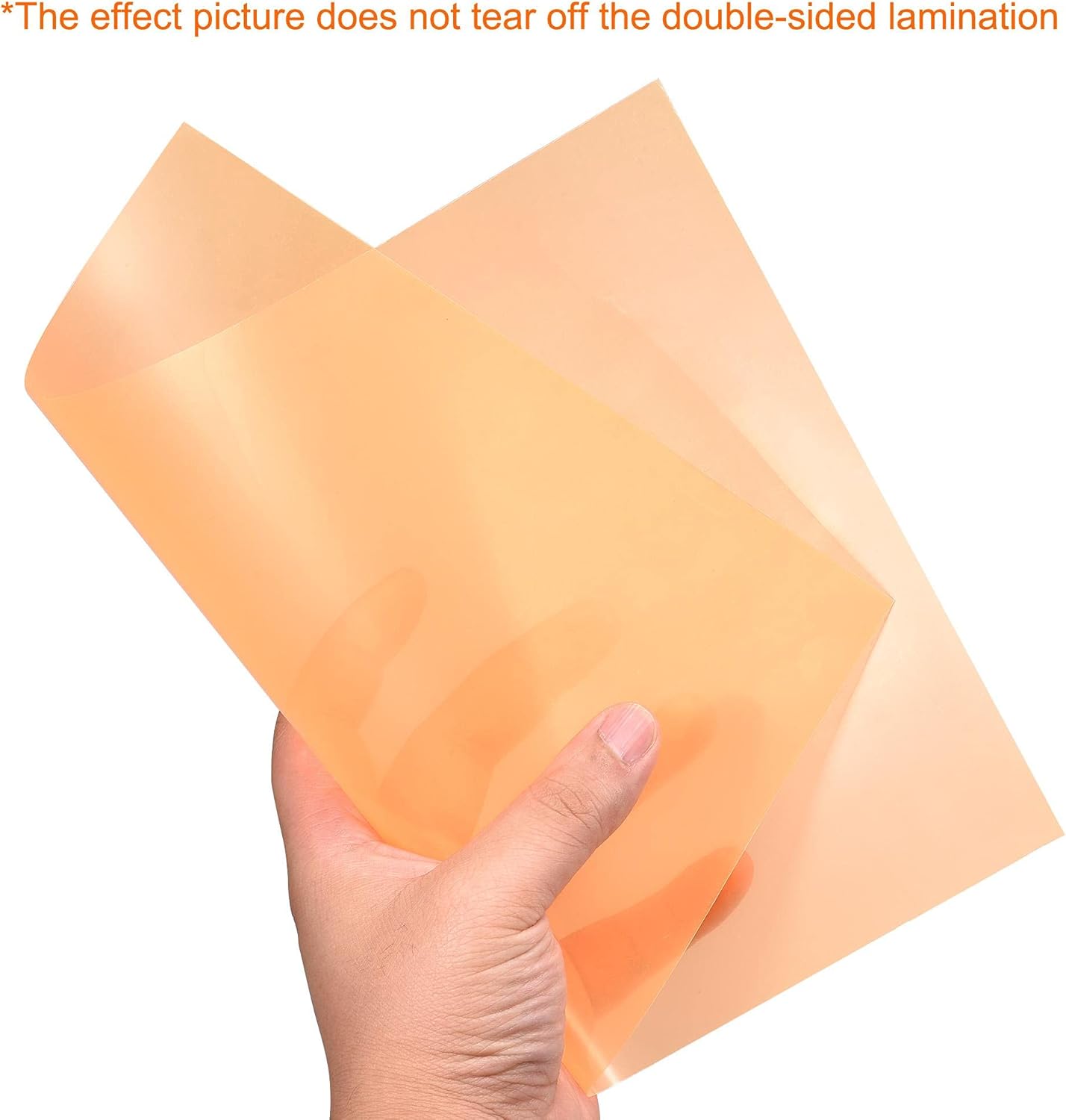 uxcell 4Pcs A4 Gel Light Lighting Filter Overlay Transparent Color Correction Plastic Vinyl PVC Sheets Photography Television Orange,0.3mm