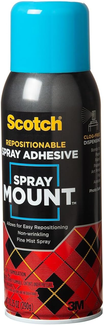 Scotch Spray Mount, 10.2 5 oz, Repositionable on Many Surfaces(6065)