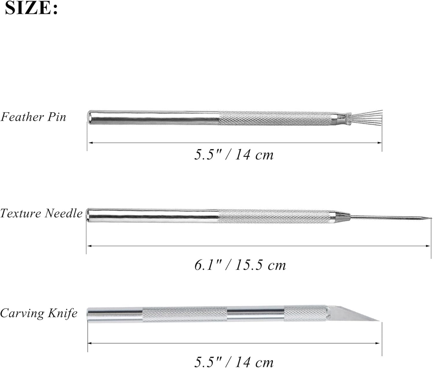 3 in 1 Clay Needle Tools Sculpting Ceramics Pottery Carving Tools for Model Clay Supplies, Ceramic & Pottery Tools Includes Sculpture Feather Pin Carving Knife Needle Texture Tools, LXLVOUEG