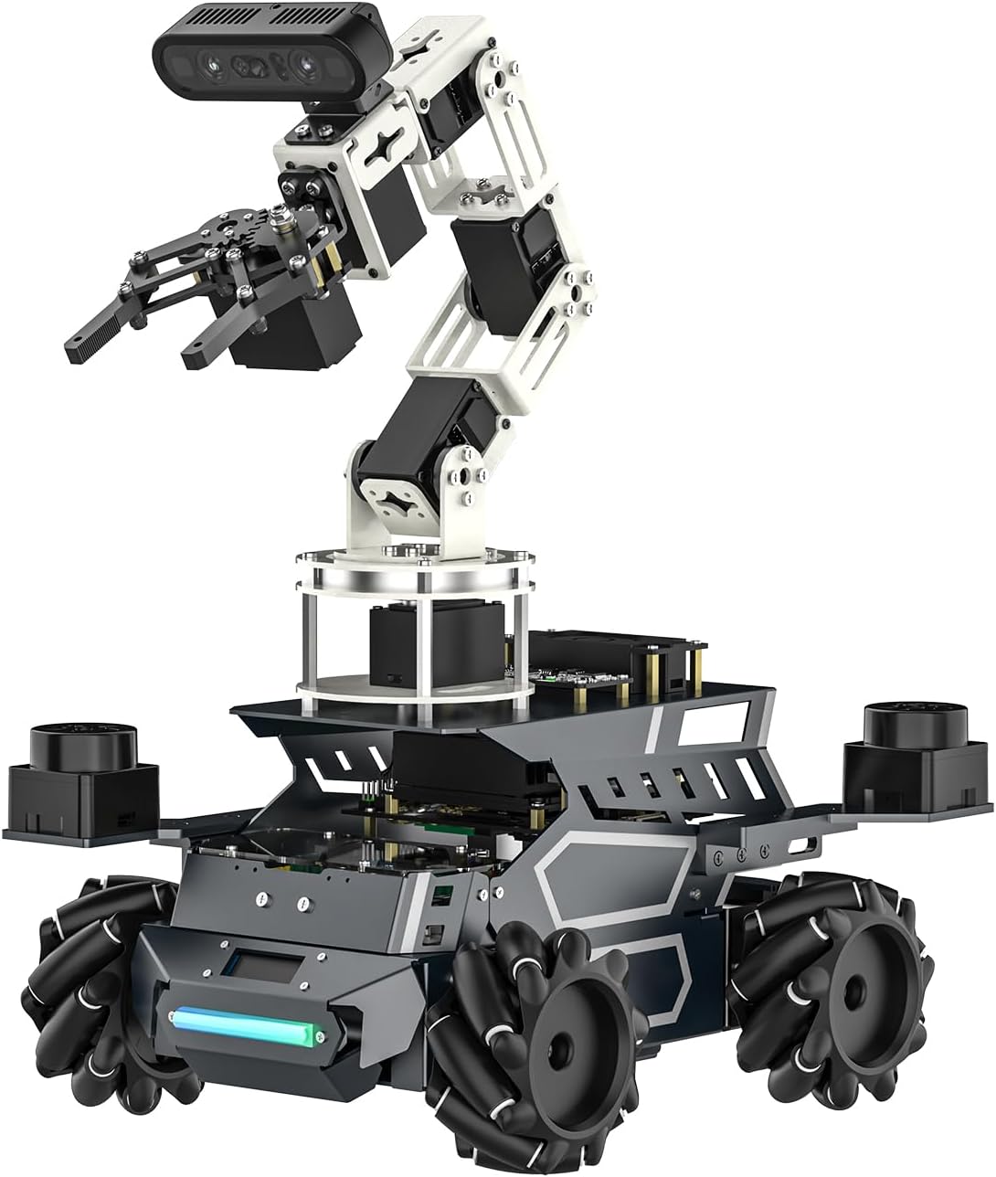 Yahboom Jetson Orin Nano 8GB ROS2 AI Robot Kit Large AI Model Supports 3D Mapping Navigation, Movelt Simulation, AI Vision, App Control
