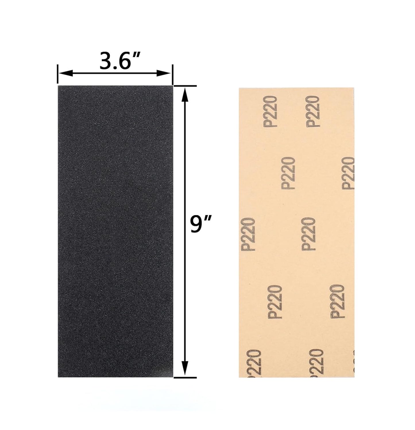 30Pcs 9 x 3.6 Inchs 220 Grit Wet and Dry Handmade Universal Sanding Sheets, Suitable for Woodworking Furniture/Automobiles/Metal/Lacquer Polishing Sandpaper