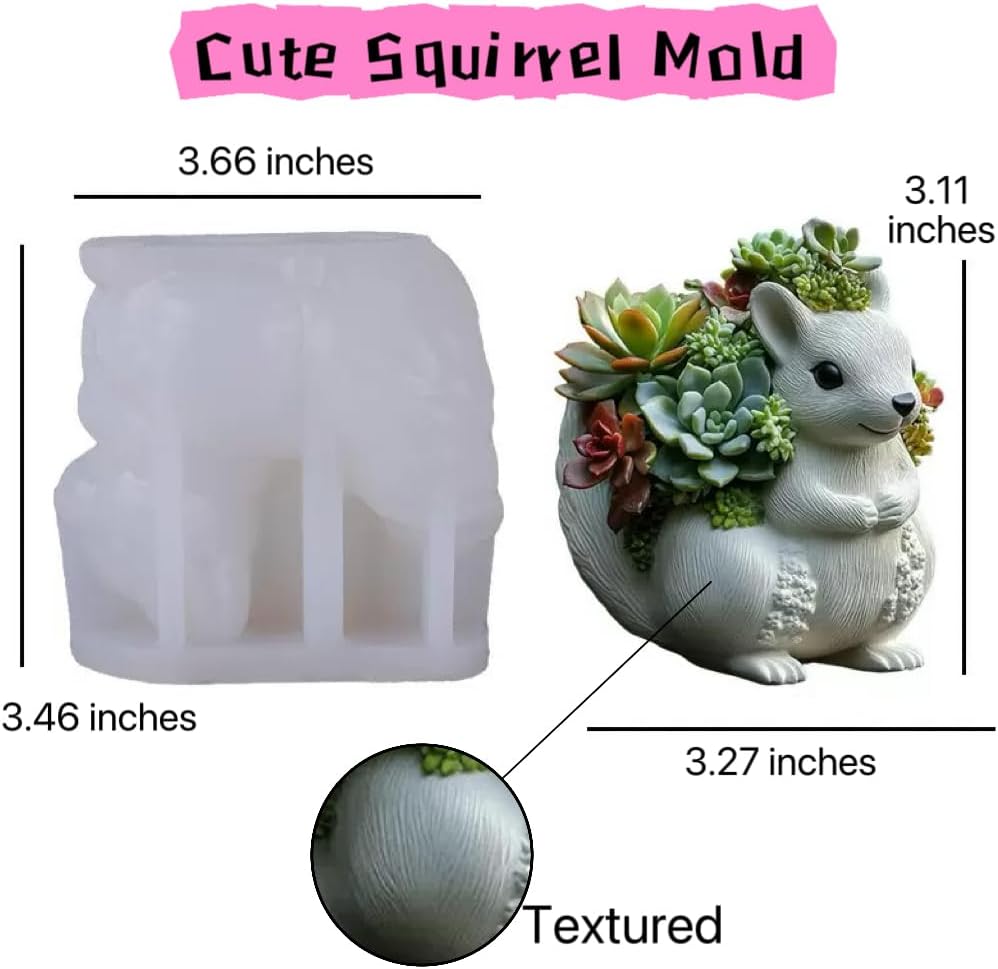 Animal Resin Molds Silicone 3D Cute Epoxy Resin Plaster Candle Holder Wax Molds for Candle Making, Art Crafts DIY Unique Display Home Decor