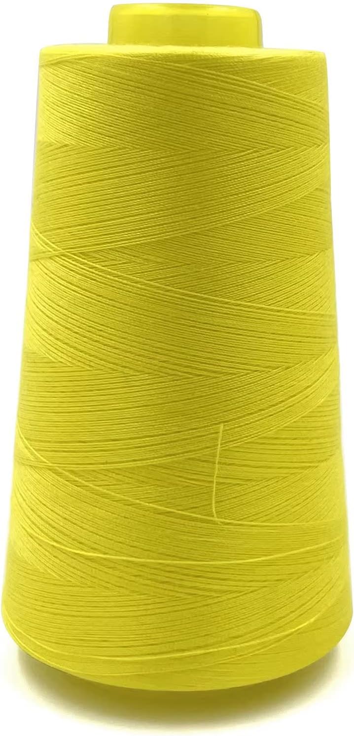 Tortoise 4 Cones of 3000 Yards Each Spool Thread for All Purpose, Quilting, Serger, Overlock Sewing Machines - 100% Polyester, Light Yellow, 40S/2