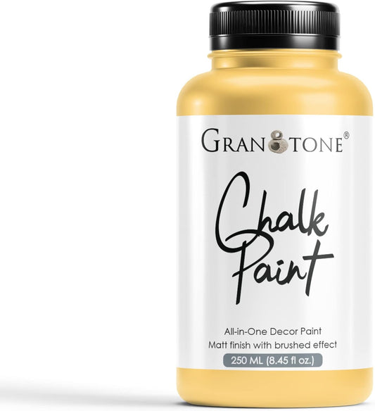 GRANOTONE Chalk Paint for Furniture | Matt-Finish Water-Based Acrylic Paint for Wood, Walls, Metal, Glass, Paper, Fabric Canvas | Maximum Coverage Chalk Paint for Kids & Adults, 120 Ml (DRAB BROWN)