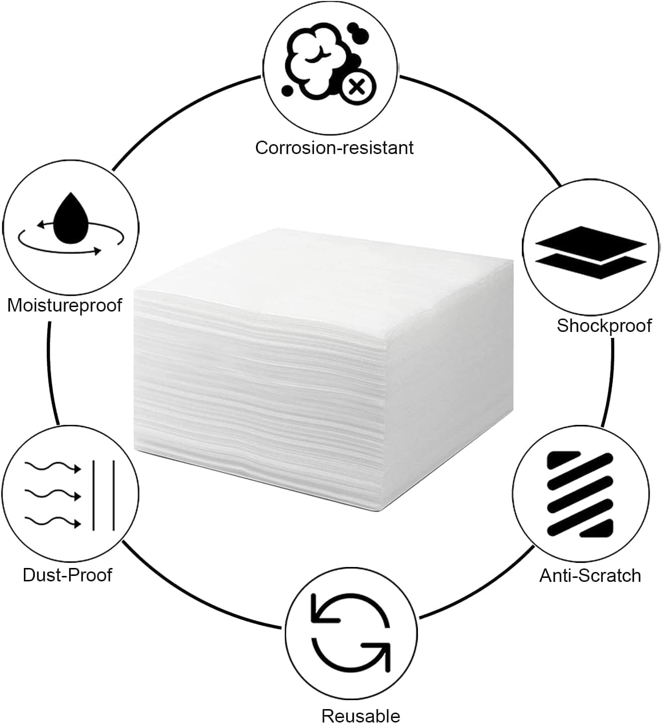 100 Pack Foam Wrap Sheets for Packing Storage Shipping Moving Supplies, Cushion Foam Wrap Packing Foam for Dishes, China, Glass and Furniture (12”x12”)
