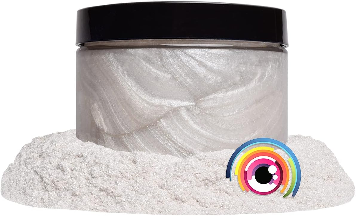 Eye Candy Pigments Premium White Mica Powder - Soma (50gr) - for Epoxy, Resin, Soap, Paint, Woodworking, Acrylic Pouring, Bath Bombs, Fishing Lures - DIY Arts and Crafts Additive