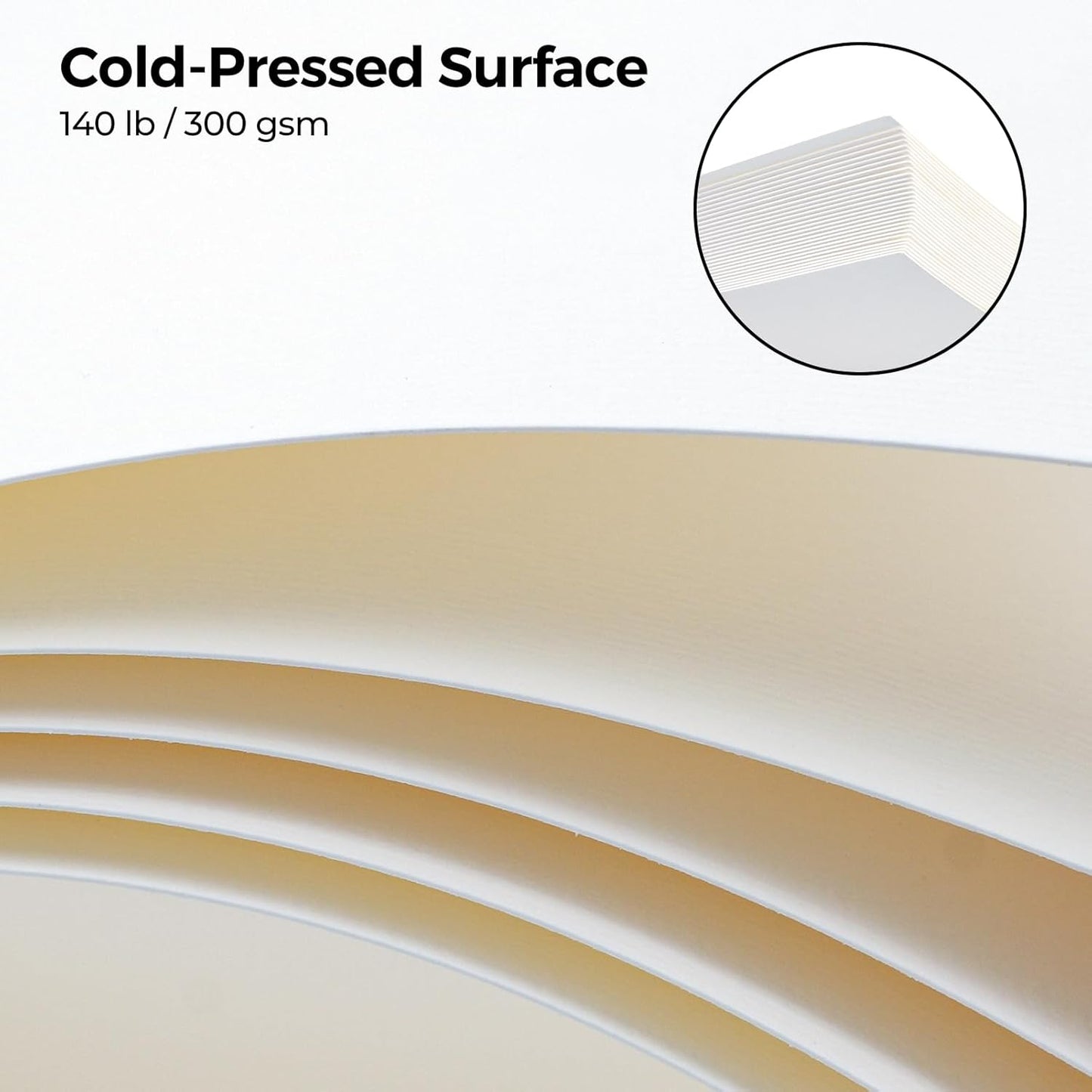 Funto Watercolor Paper Pads, 9x12, 30 Sheets, 140lb/300gsm, Cold Pressed, Acid-Free Heavyweight Art Paper for Painting, Drawing & Art Supplies