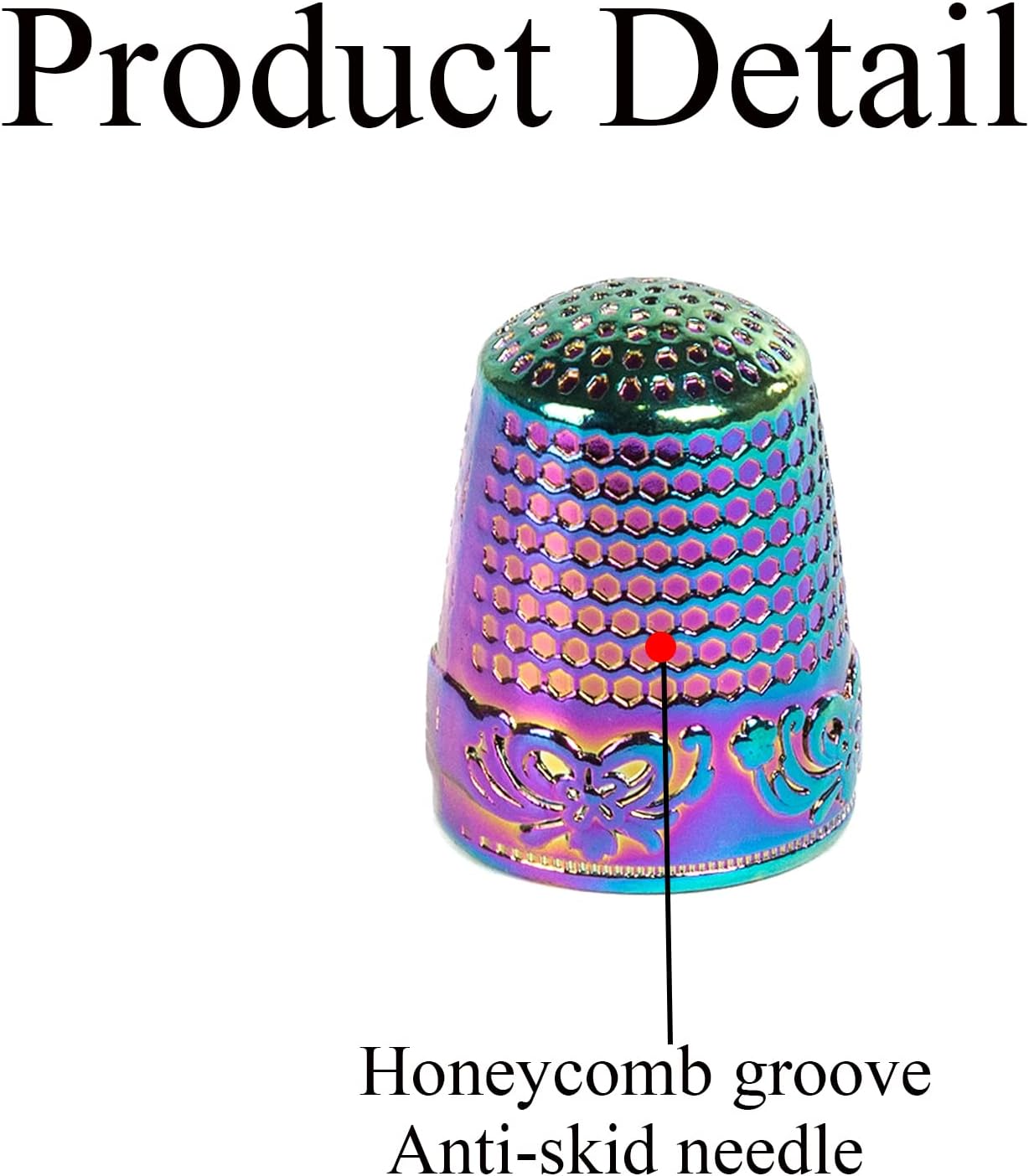 J.CARP 4Pcs Sewing Thimble, Dazzle Color Sewing Thimble Finger Protector, Finger Shield Fingertip Thimble Sewing Quilting Craft, Accessories DIY Sewing Tools