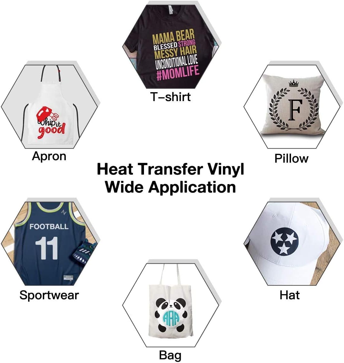 JANDJPACKAGING HTV Heat Transfer Vinyl Bundle - 12" x 5ft HTV Vinyl Rolls for All Cutting Machines 12Pack Assorted Colors Iron on Vinyl Bundle