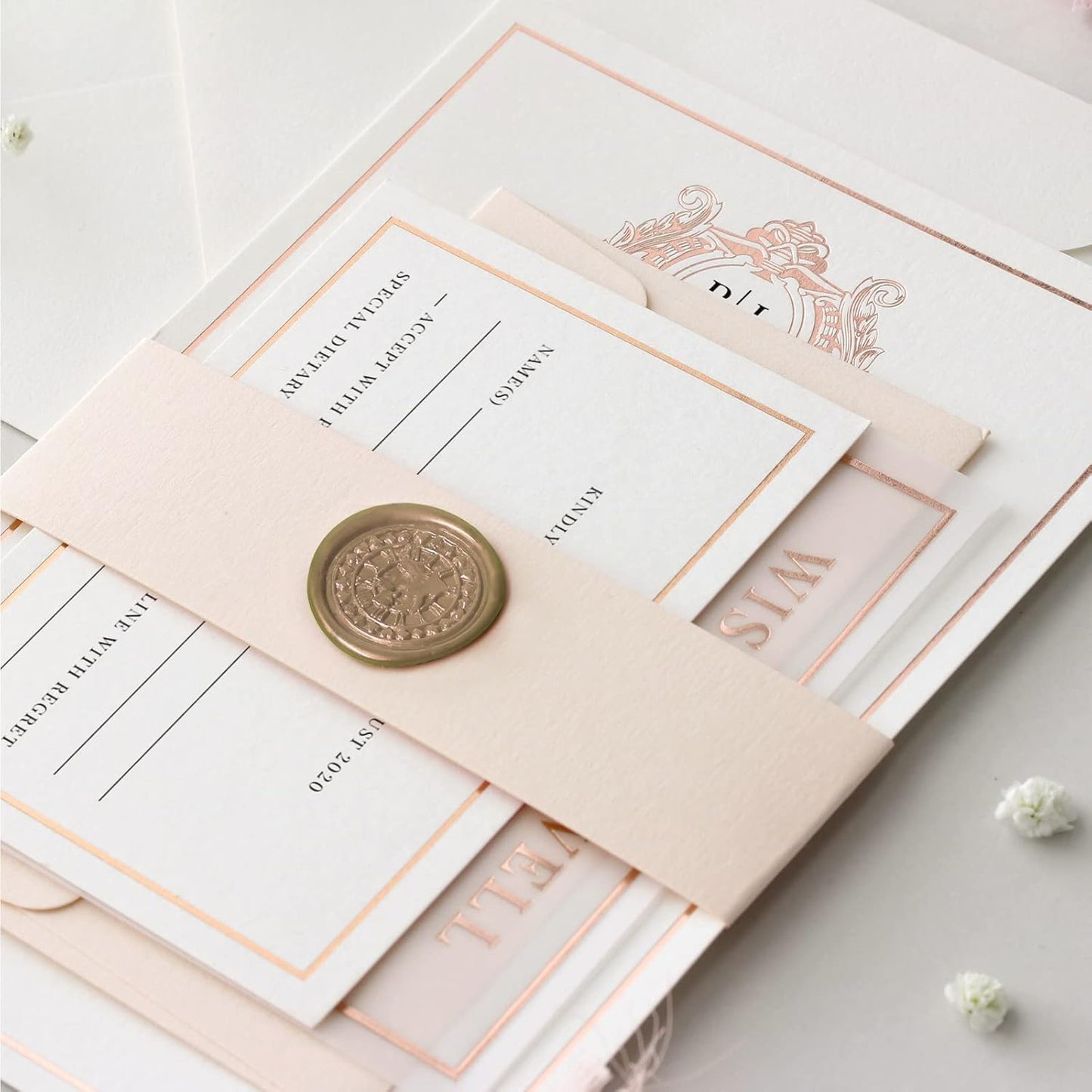 Glue Gun Sealing Wax Sticks for Wax Seal Stamp - Metallic Champagne Gold, Great for Wedding Invitations, Cards Envelopes, Snail Mails, Wine Packages, Christmas Gift Ideas, Pack of 10