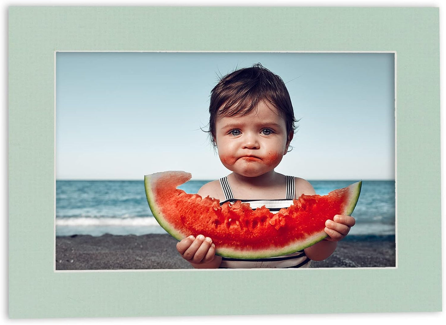 6x8 Mat for 8x10 Frame - Precut Acid-Free Honeydew Green Photo Matte Board for Picture Framing, Family Photos, Show Kits, Art - Premium Matboard Pack of 25