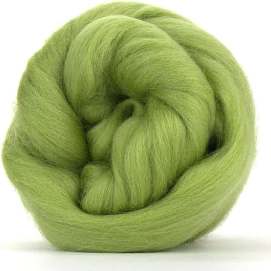 Revolution Fibers Merino Wool Roving | Premium Combed Wool Top | 22 Micron, Perfect for Felting Projects, Spinning, Wall Hangings and Tapestry (Sage Green)