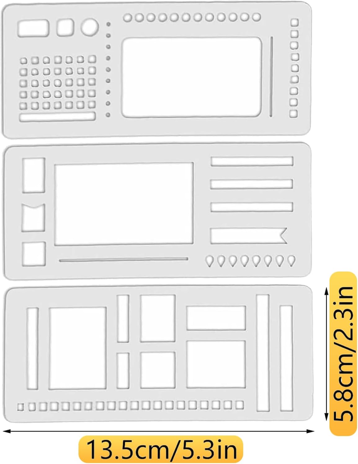 9 Pcs Handmade Flexible Record Template, 3 Style Planner Stencils Set Reusable Templates for Bullet Journals, Task Lists & Daily Organization – Compatible with Coils, Discs & Rings